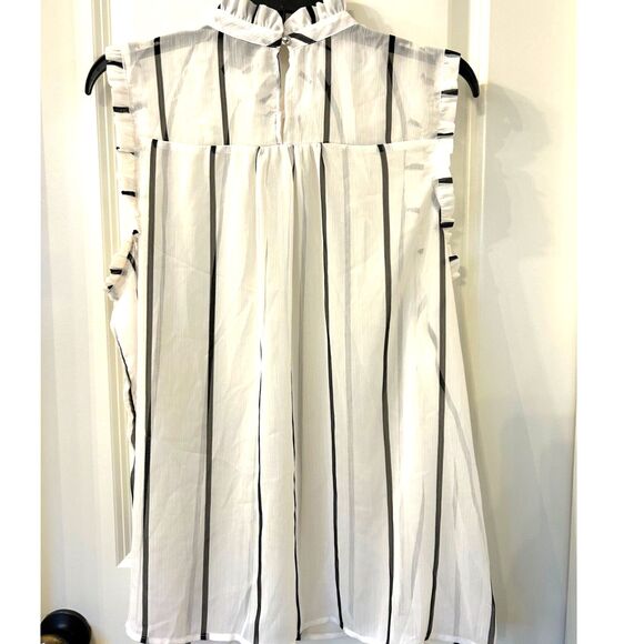 Who What Wear Ruffled Sleeve Sheer Tank Blouse - Size XL - Picture 2 of 4